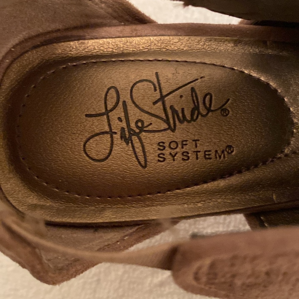 Life Stride Roxie Brown Peep Toe Sandals…size 10 - Picture 8 of 10